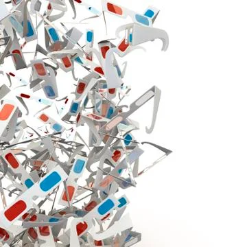 3D glasses wall Stockillustratie