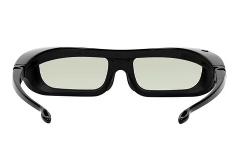 3D glasses on white background Stock Photos