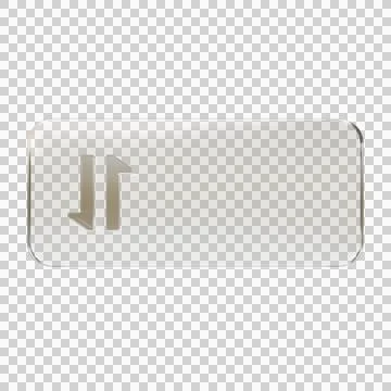 3D Glassmorphism Mobile Data Icon Button isolated on Transparent Background Stock Illustration