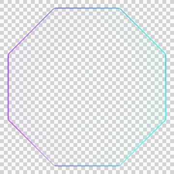 3D glassmorphism octagon border with gradient glossy finish. Minimal abstra.. Stock Illustration