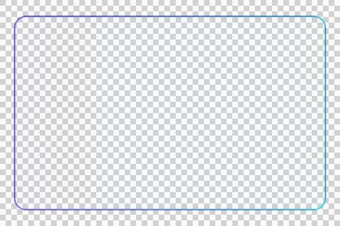 3D glassmorphism rounded rectangle border with soft gradient. Minimal gloss.. Stock Illustration