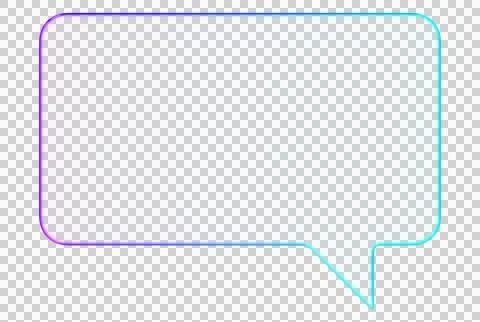 3D glassmorphism speech bubble border with gradient glossy effect. Clean mi.. Stock Illustration