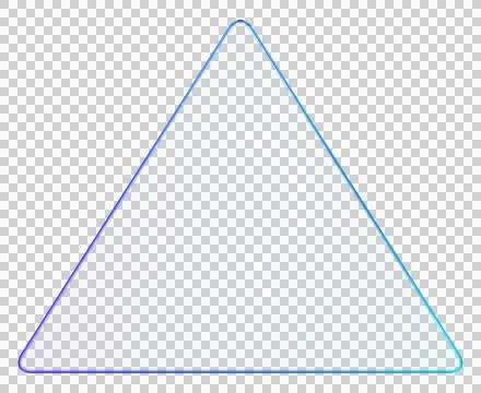3D glassmorphism triangle border with smooth gradient. Minimal glossy geome.. Stock Illustration