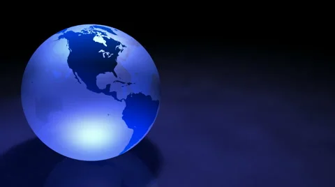 3d Glassy Earth Animation Alpha Matte Stock Footage 950822