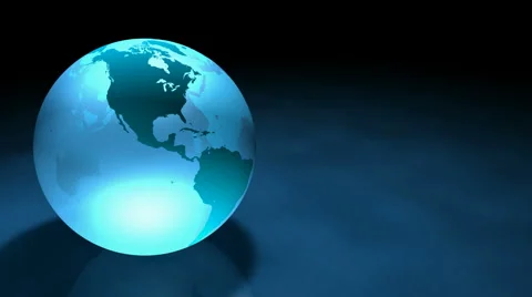 3d Glassy Earth Animation Alpha Matte Stock Footage 951124