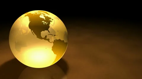 3d Glassy Earth Animation Alpha Matte Stock Footage 952005