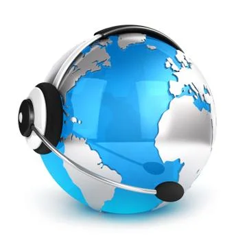 3d global communication concept Stock Illustration