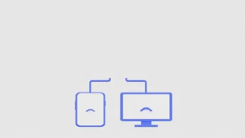 3D Global Computer Network Connecting Desktop and Mobile Animation, Alpha Stock Footage 313993507