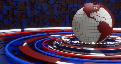 3D Global Digital map. Futuristic cosmic planet globe. Sci Fi looped animation. Stock Footage 195417512
