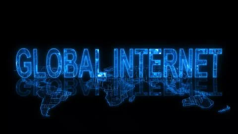 3d global internet text technology earth map glowai learning, neon, busines.. イラスト素材