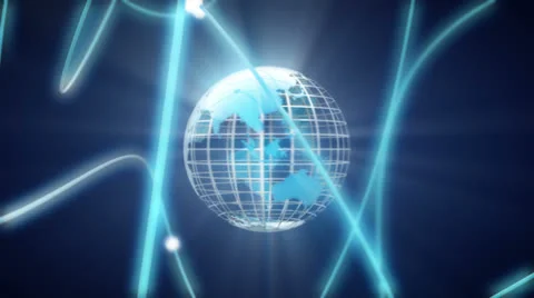 3D Global Network Animation Video stock 22938429