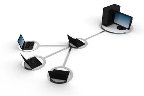 3d global network Stock Illustration