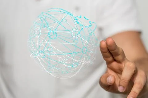 A the 3d Global Network Of People. Stock Photos