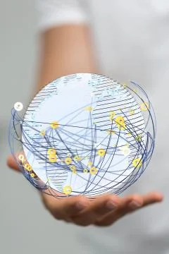 A the 3d Global Network Of People. Stock Photos