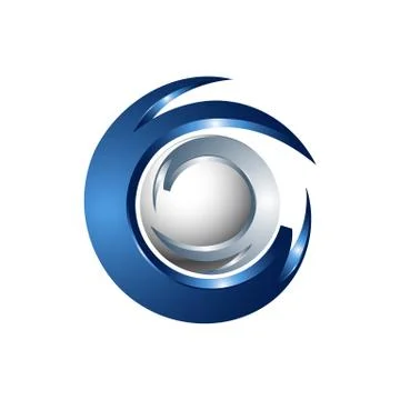 3D Global Technology Science Game Play Logotype concept icon Stock Illustration