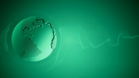 3D GLOBE 3 GREEN - HD 1080 P Stock Footage 11072832
