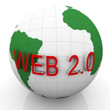 3d globe and web 2.0 Stock Illustration