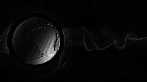 3D GLOBE BLACK - HD 1080 P Stock Footage 11073179