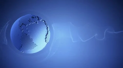 3D GLOBE BLUE - HD 1080 P Stock Footage 11072017