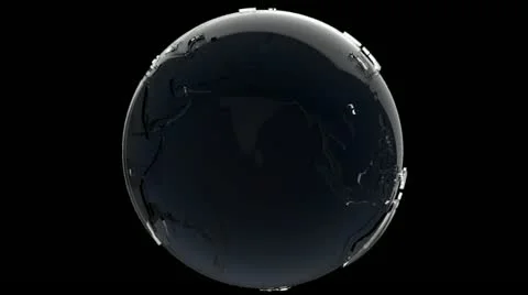 3D Globe Earth Glass Stock Footage 11340406
