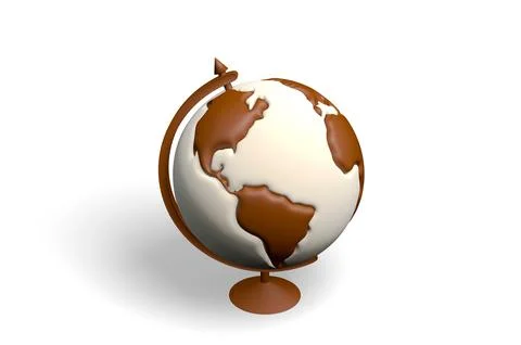 3D globe icon Stock Illustration