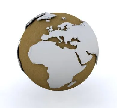 3D globe Stock Illustration