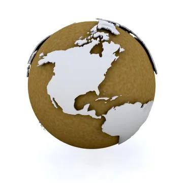 3D globe Stock Illustration