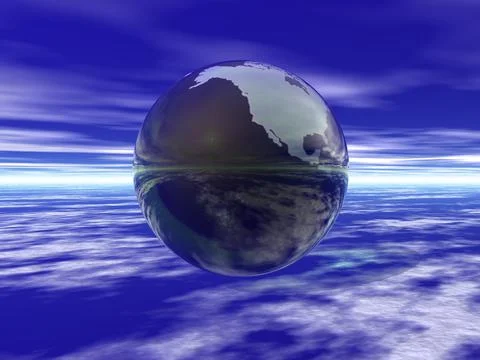 3D Globe Stock Illustration