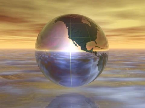 3D Globe Stock Illustration