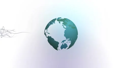 3D Globe Network - Loopable Video stock 881201