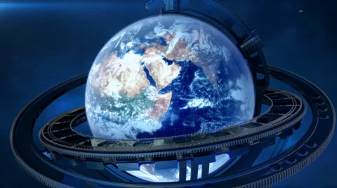 3D globe in space Video stock 1722713