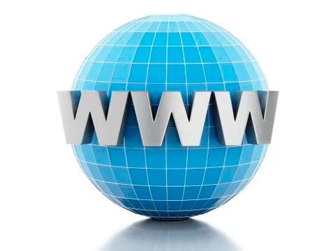 3D Globe with text www イラスト素材
