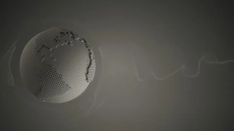 3D GLOBE WARM GREY - HD 1080 P Stock Footage 11069097