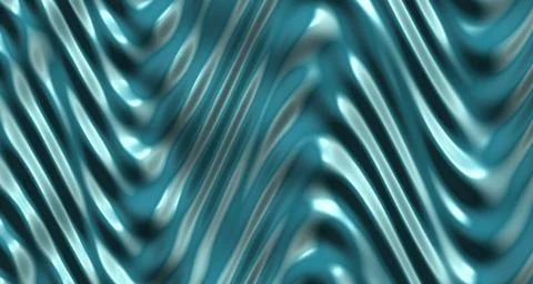3D glossy aqua green wave surface background Stock Illustration
