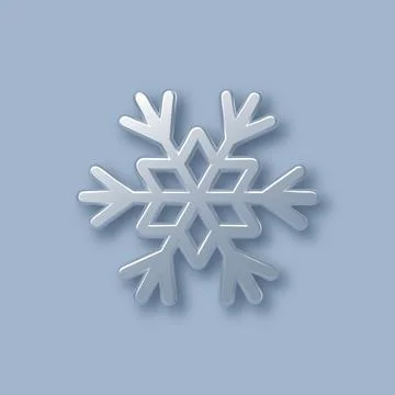 3d glossy blue snowflake. Stock Illustration
