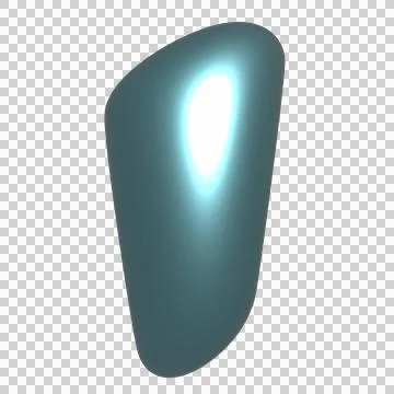3D glossy cyan drop is floating on transparent canvas, white spot and halo, copy Stock Illustration