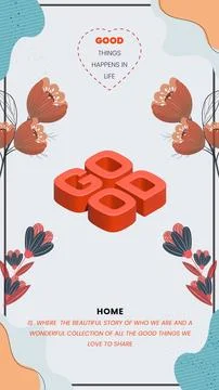3d glossy good text typhography design Stock Illustration