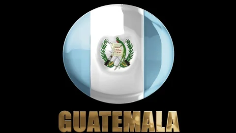 3d glossy illustration intro of the country Guatemala Stock Footage 128190053
