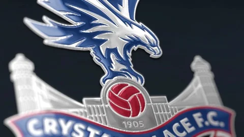 3d glossy intro of the UK Premier League football-soccer team Crystal Palace Stock Footage 127728645