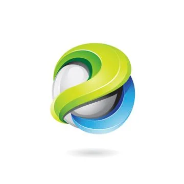 3d Glossy Logo Icon Vector Illustration Stock Illustration