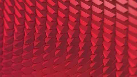3D Glossy Polygons Red Backgrounds Loop Stock Footage 292338025