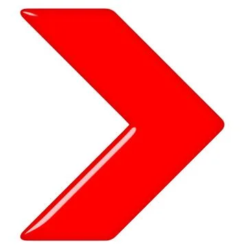 3D Glossy Red Arrow Stock Illustration