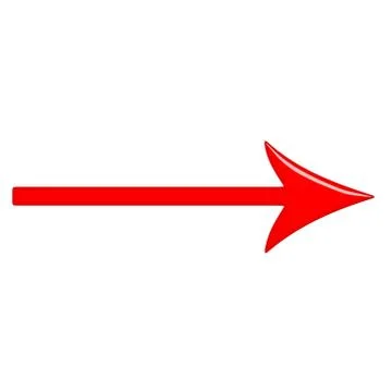 3D Glossy Red Arrow Stock Illustration