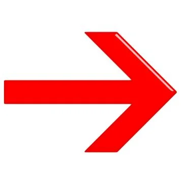 3D Glossy Red Arrow Stock Illustration