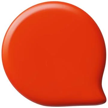 3D glossy red empty speech bubble, vector render round text bubble, volume Illustrazione stock