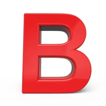 3d glossy red letter B Stock Illustration