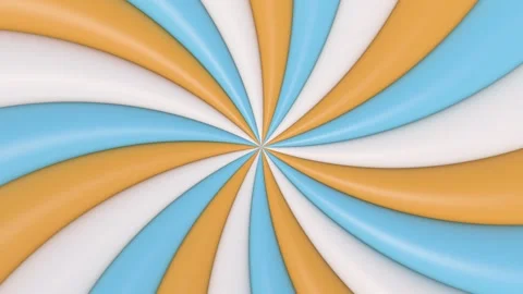 3D Glossy Rotating Swirl Animation with Summer Colors - Animated Loop Stock Footage 333179112