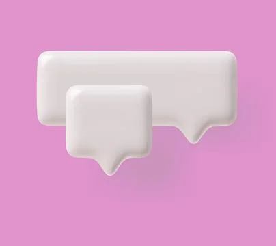 3D glossy white empty speech bubbles, vector volume rectangle and square text Illustrazione stock