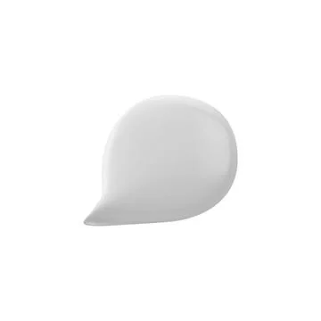 3D glossy white empty speech bubble, vector render text bubble rounded shape イラスト素材