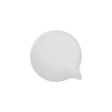 3D glossy white empty speech bubble, vector render round text bubble, volume Stock Illustration